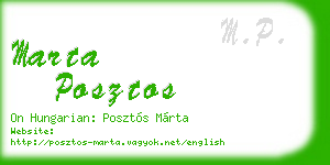 marta posztos business card